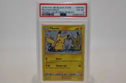 2019 Pokemon Sun & Moon Pikachu Black Star Promo Team Up Holo #SM162 PSA 6 EX-MT - Image 1