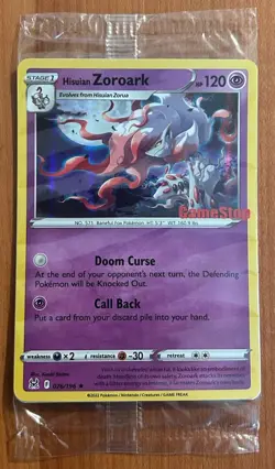 Pokemon - Hisuian Zoroark 076/196 GameStop Promo SEALED - Image 1