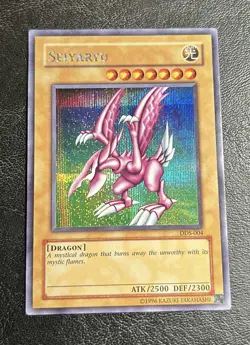 Konami Seiyaryu (Dark Duel Stories) DDS-004 Yugioh TCG Prismatic Secret Rare LP - Image 1