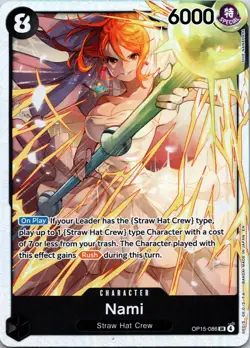 Nami OP15-086 Super Rare Adventure on Kami's Island One Piece Near Mint - Image 1