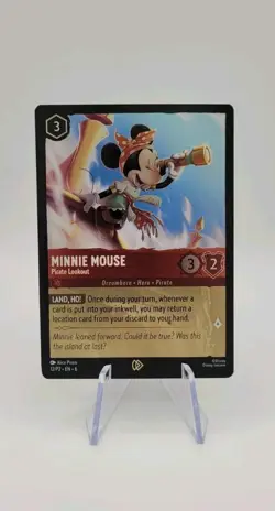 Disney Lorcana TCG: Minnie Mouse - Pirate Lookout 12/P2 Cold Foil Promo - NM - Image 1