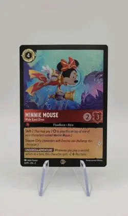 Disney Lorcana TCG: Minnie Mouse Wide-Eyed Diver 16/P1 Cold Foil Promo - NM - Image 1