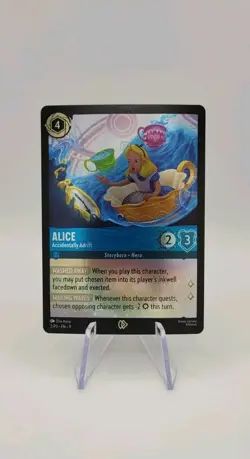 Disney Lorcana TCG: Alice - Accidentally Adrift 2/P3 Promo Cold Foil NM - Image 1