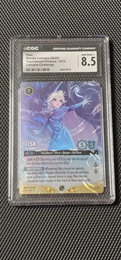 Lorcana Elsa - Ice Maker Foil Promo DLC Challenge 2/C2 Top Cut Promo Cgc 8.5 - Image 4