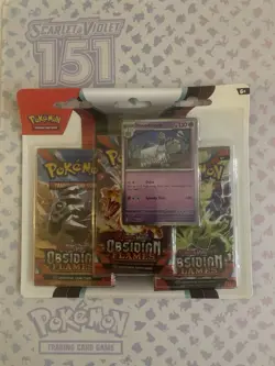 Pokemon TCG: Obsidian Flames 3 Pack Blister - Houndstone - Scarlet And Violet - Image 1