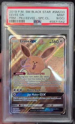 2019 POKEMON BLACK STAR PROMO EEVEE GX #SM233 PSA 9 MINT (OC) #45871542 - Image 2