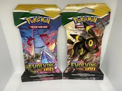 LOT OF 2---Pokemon TCG: Sword & Shield - Evolving Skies Booster Pack-SEALED-NEW- 820650808784 - Image 1