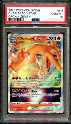 Pokemon Crown Zenith Charizard VSTAR 019 PSA 10 - Image 1