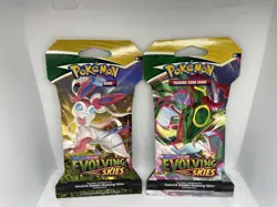 LOT OF 2---Pokemon TCG: Sword & Shield - Evolving Skies Booster Pack-SEALED-NEW- 820650808784 - Image 1