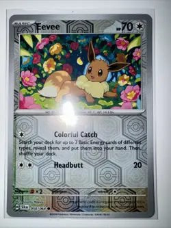 Pokemon TCG Eevee 050/064 Sv: Shrouded Fable Reverse Holo - Image 1