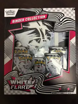 Pokemon TCG Scarlet & Violet White Flare Binder Collection - 5 Booster Packs - Image 1