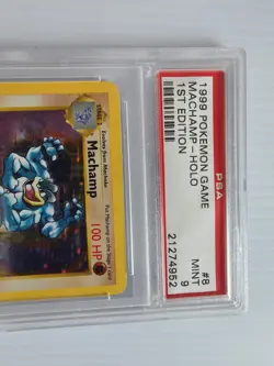Pokemon 1st Edition Shadowless Machamp PSA 9 Mint! Base Set - Image 3