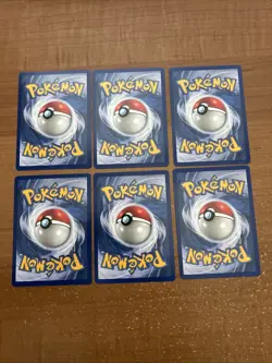 Water Energy 102/102 Pokemon Blue Trading Cards TCG Vintage 1999 (6 total) - Image 2