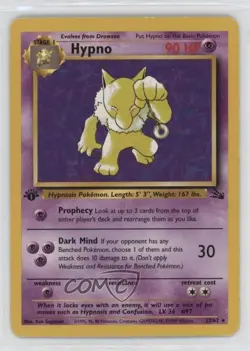 Hypno 1st Ed. Pokemon Fossil #23 1999 - Image 1