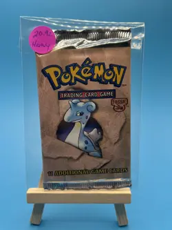 POKEMON FOSSIL BOOSTER PACK LAPRAS ART WOTC 1999 FACTORY SEALED HEAVYUU - Image 1