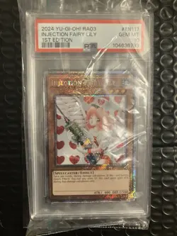 YuGiOh! Injection Fairy Lily (Platinum Secret Rare) - RA03-EN117 - PSA Mint 10 - Image 1