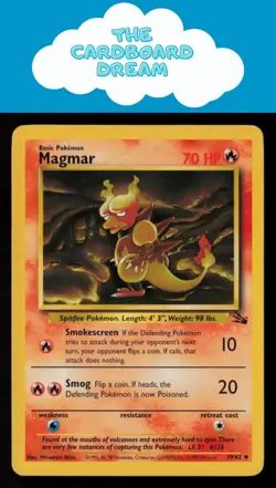 Magmar Fossil #39/62 Uncommon WotC Pokemon Card - Image 1