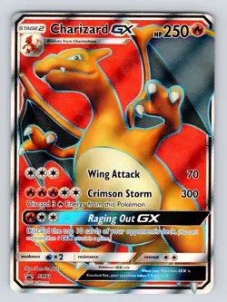 LP! Charizard GX SM60 Standard Sized Sm Holo Black Star Promo Pokemon Card - Image 1