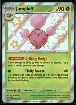 Jumpluff 098/091 Shiny Rare Paldean Fates Pokemon Near Mint - Image 1