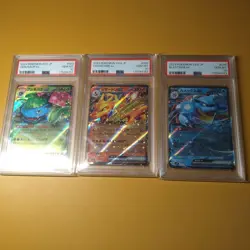 PSA10 Venusaur Charizard Blastoise ex Pokemon Card Japanese - Image 1