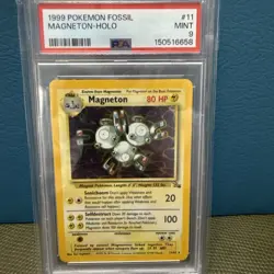 PSA 9 1999 POKEMON FOSSIL MAGNETON-HOLO 11 - Image 1