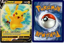 Pikachu V SWSH198 Sword & Shield Promo Pokemon TCG Holo P NM - Image 3