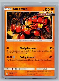Buzzwole 77/131 Rare Forbidden Light Pokemon 2018 World Champion Deck Near Mint - Image 1