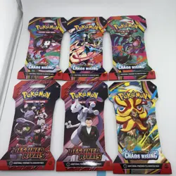 Pokemon Destined Rivals And Chaos Rising Sleeved Booster Packs - Lot Of 6 - Image 1