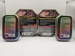 2 Pokemon TCG Mega Moonlit ex Tin Bundle Clefable/Gengar AND 2 Lumiose City Tins - Image 2