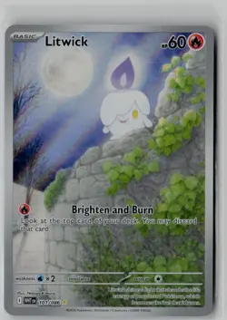 Litwick 101/086 Holo Illustration Rare White Flare Pokemon NM - Image 1