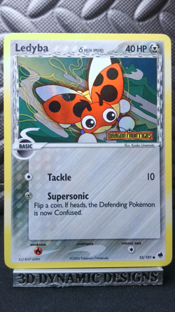 Pokemon Ledyba 53/101 Dragon Frontiers Delta Species Reverse HOLO STAMP MP/HP - Image 1