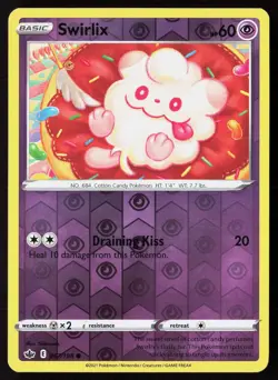 Swirlix 067/198 Common Chilling Reign Pokemon Reverse Holo Near Mint - Image 1