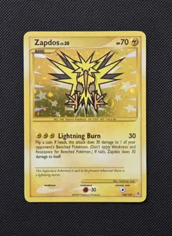 Pokemon Zapdos Supreme Victors 150/147 Secret Rare Holo Lightning Burn 2009 - Image 1