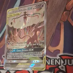 Pokemon Espeon & Deoxys GX SM240 SM-P Promo TAG TEAM Holo EN 260 HP - Image 2