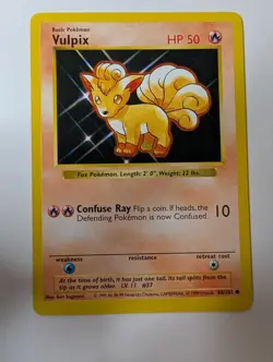 Vulpix 68/102 Common Base Set Shadowless Pokemon Lightly Played - Image 1