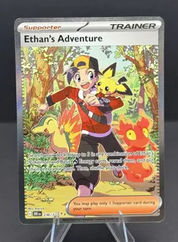 Pokemon TCG Ethan's Adventure Destined Rivals 236/182 SIR NM - Image 1
