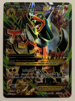 Pokemon TCG M Houndoom EX Full Art 154/162 Breakthrough Ultra Rare NM-/LP+ - Image 1