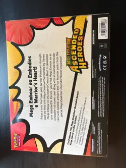 Pokemon TCG Mega Emboar ex Box Ascended Heroes Factory Sealed 4 Packs - Image 2