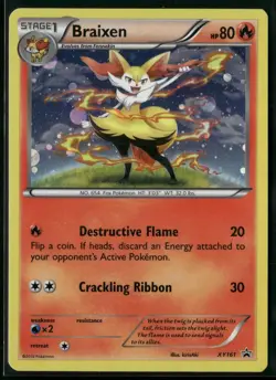 2016 Pokemon XY Black Star Promos Braixen XY161 Holo Promo NM - Image 1