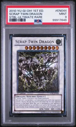 Scrap Twin Dragon #EN044 2010 Yu-Gi-Oh! Starstrike Blast Ultimate Rare PSA 9 - Image 1
