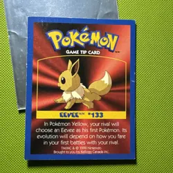 Pokemon: EEVEE #133 [Game Tip Card] - [Kellogg's Canada Cereal Promo (1999)] MP - Image 1