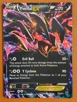 Yveltal EX Ultra Rare XY Base Set Holo 79/146 NM Pokemon TCG Card - Image 1