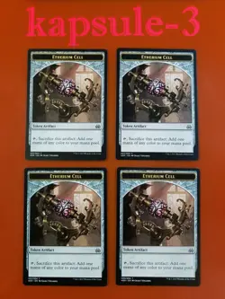 4x Etherium Cell (LP-NM) | TOKEN 003/004 | Aether Revolt | MTG Magic Cards - Image 1