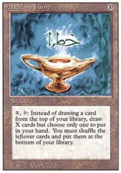 Moderate Play, English MTG Regular Aladdin's Lamp 3rd Edition Magic the Gatherin - Image 1