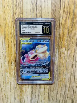 CGC 10 Pristine Slowpoke & Psyduck GX 011/094 RR Miracle Twin sm11 Pokemon Card - Image 1