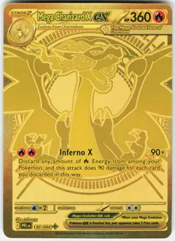 Pokemon Mega Charizard X ex 130/094 Mega Hyper Rare Phantasmal Flames Pokemon NM - Image 1