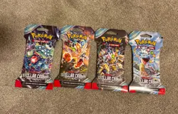 Pokemon Stellar Crown Sleeved Booster Pack Lot (Set of 4) Full Art Set Sealed - Image 1