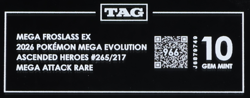2026 Pokemon ME Ascended Heroes 265/217 Mega Froslass EX MAR TAG 10 (966) - Image 3