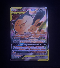 Pokemon Eevee & Snorlax GX SM169 TAG TEAM Promo Holo 270HP English - Image 1