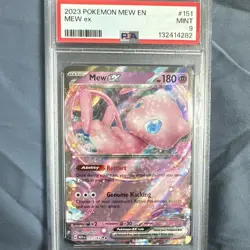 Pokemon TCG 2023 SV 151 Mew ex #151/165 EN Holo Full Art PSA 9 - Image 1